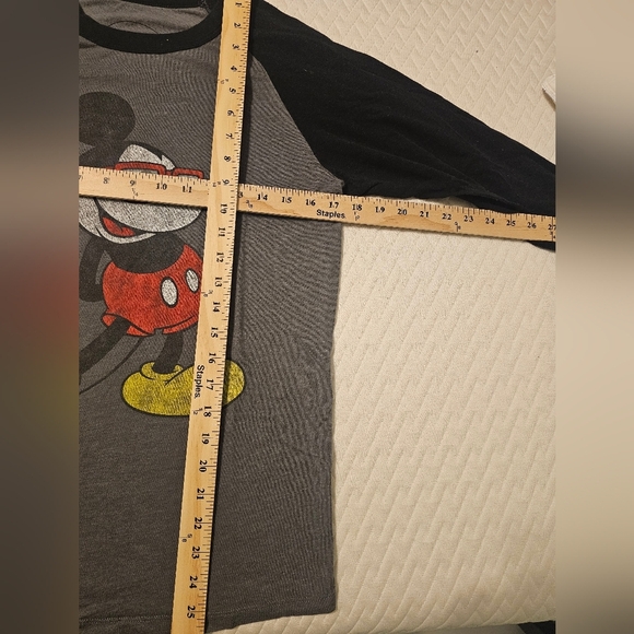 MENS WOMENS UNISEX MICKEY MOUSE DISNEY 3/4 SLEEVE - T SHIRT- SMALL - Picture 7 of 8
